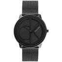 JoNC Y rv ANZT[ Black Stainless Steel Mesh Bracelet Watch 40mm Black