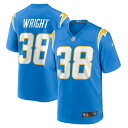 ナイキ メンズ ユニフォーム トップス Milton Wright Los Angeles Chargers Nike Game Jersey Powder Blue