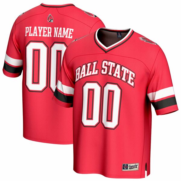 ゲームデイグレーツ メンズ ユニフォーム トップス Ball State Cardinals GameDay Greats Unisex NIL PickAPlayer Football Fashion Jersey Cardinal
