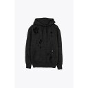 1017 アリクス 9 エスエム レディース パーカー・スウェットシャツ アウター Destroyed Lightercap Hoodie Black destroyed hoodie - Destroyed lightercap hoodie Nero