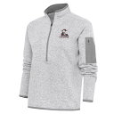 アンティグア レディース パーカー・スウェットシャツ アウター Fayetteville Woodpeckers Antigua Women's Fortune HalfZip Pullover Jacket Heather Gray