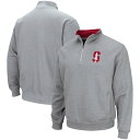 コロシアム メンズ ジャケット＆ブルゾン アウター Stanford Cardinal Colosseum Tortugas Team Logo QuarterZip Jacket Heathered Gray