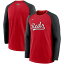 ʥ  ѡåȥ  Cincinnati Reds Nike Authentic Collection Pregame Performance Raglan Pullover Sweatshirt Red/Black