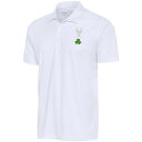 アンティグア メンズ ポロシャツ トップス Milwaukee Bucks Antigua Shamrock Tribute Polo White