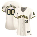 iCL fB[X jtH[ gbvX Milwaukee Brewers Nike Women's Home Limited Custom Jersey Cream