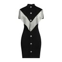 【送料無料】 バルマン レディース ワンピース トップス Mini dresses Black