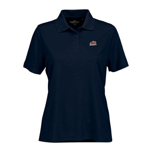 ビンテージアパレル レディース ポロシャツ トップス Bucknell Bison Women's Vansport Omega Plus Size Tech Polo Navy