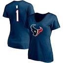 t@ieBNX fB[X TVc gbvX Houston Texans Fanatics Branded Women's Team Authentic Personalized Name & Number VNeck TShirt Ward,Jimmie-1