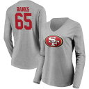 t@ieBNX fB[X TVc gbvX San Francisco 49ers Fanatics Branded Women's Team Authentic Custom Long Sleeve VNeck TShirt Banks,Aaron-65