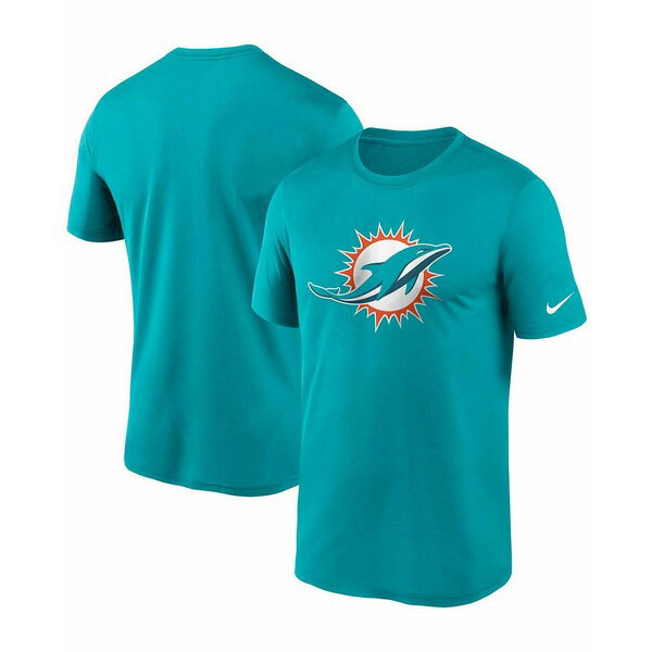 ナイキ メンズ Tシャツ トップス Men's Aqua Miami Dolphins Logo Essential Legend Performance T-Shirt Turbo Gree