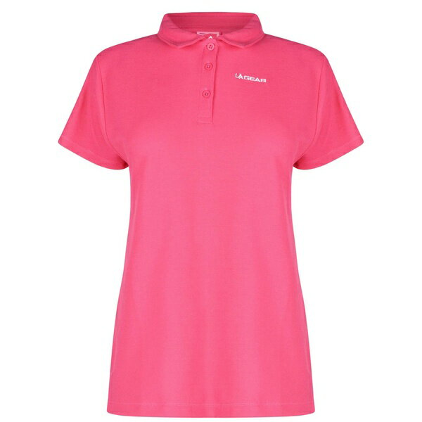 【送料無料】 エルエーギア レディース ポロシャツ トップス Pique Polo Shirt Ladies Bright Pink