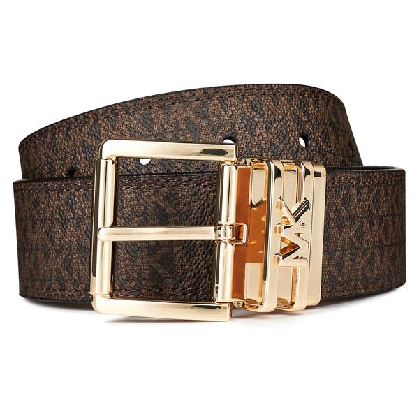 マイケル・コース ベルト レディース 【送料無料】 マイケルコース レディース ベルト アクセサリー Michael Kors Signature Logo Reversible Belt Brown Logo Rev