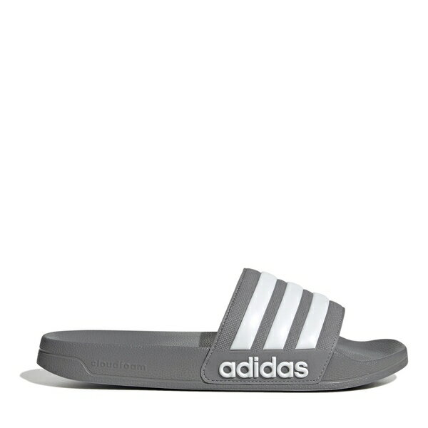 【送料無料】 アディダス メンズ サンダル シューズ Adilette Shower Slides Unisex Grey/White