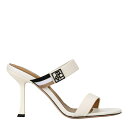 【送料無料】 ボス レディース ヒール シューズ Leather Heeled Mules Open White