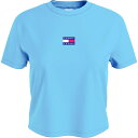 yz g~[qtBK[ fB[X TVc gbvX Centre Badge T Shirt Blue Crush