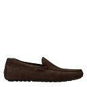 【送料無料】 ボス メンズ スリッポン・ローファー シューズ Suede Leather Moccasins Dark Brown 201