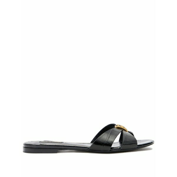 ロベルトカヴァリ レディース サンダル シューズ Cross-strap jewel-embellished flat sandals Black