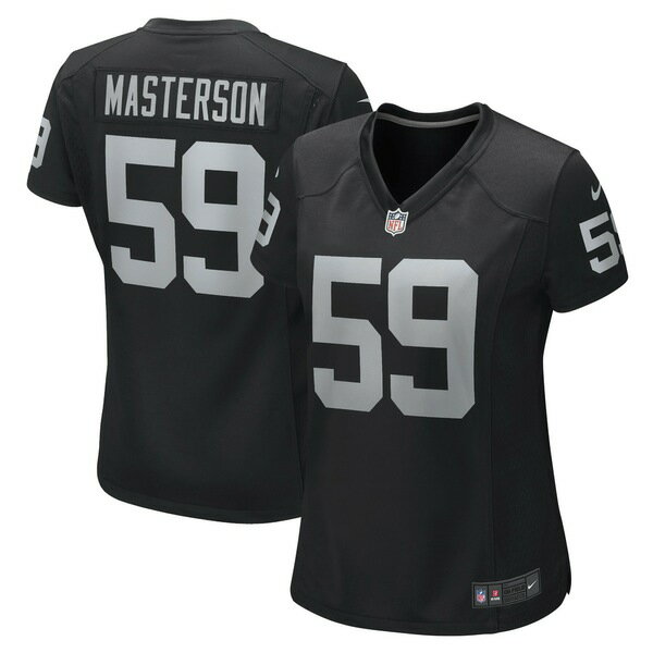 ナイキ レディース ユニフォーム トップス Luke Masterson Las Vegas Raiders Nike Women's Game Player Jersey Black