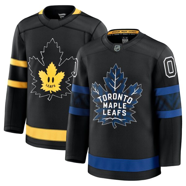 ファナティクス メンズ ユニフォーム トップス Toronto Maple Leafs x drew house Fanatics Alternate Premium Custom Jersey Black