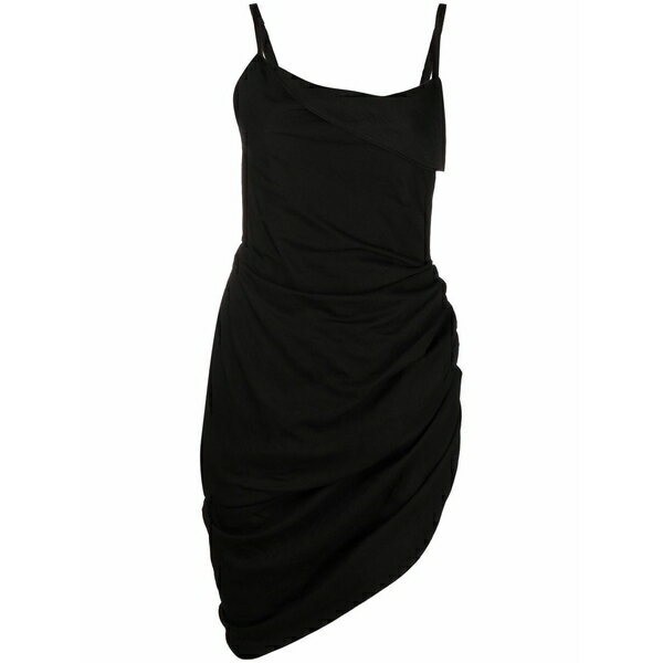 ジャクエムス レディース ワンピース トップス La robe saudade draped minidress Black