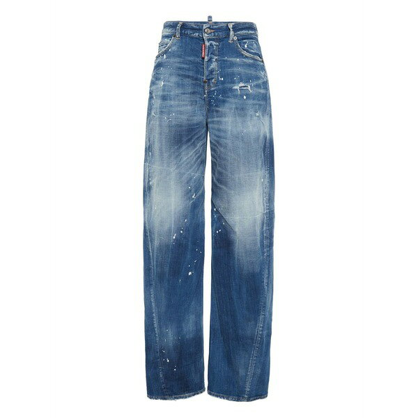ディースクエアード レディース デニムパンツ ボトムス Distressed-effect jeans Blue