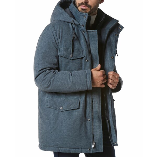 マークニューヨーク メンズ ジャケット＆ブルゾン アウター Men's Yukon Stone Wash Parka Jacket Steel Grey