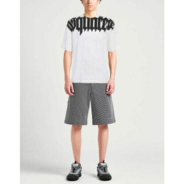 【送料無料】 ディースクエアード メンズ Tシャツ トップス T-shirts White