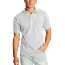 ヘインズ メンズ ポロシャツ トップス EcoSmart Men's Pocket Polo Shirt, 2-Pack White