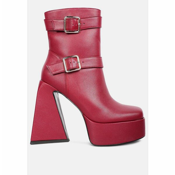 ロンンドンラグ レディース ブーツ シューズ Hot Cocoa High Platform Ankle Boots Burgundy