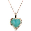 ルヴァン レディース ネックレス・チョーカー・ペンダントトップ アクセサリー Chocolatier Aquaprase & Diamond (1/3 ct. ...