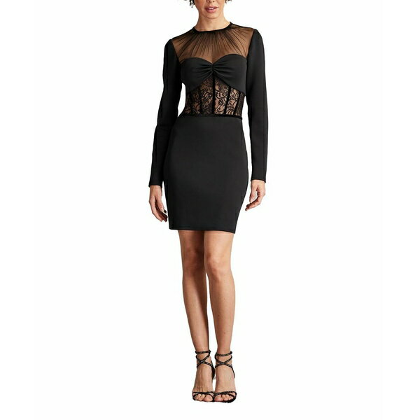 タダシショージ レディース ワンピース トップス Women's Bliss Corset Mini Dress Black