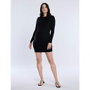 マザーフッドマタニティ レディース ワンピース トップス Maternity Crew Neck Rib Knit Long Sleeve Mini Dress...