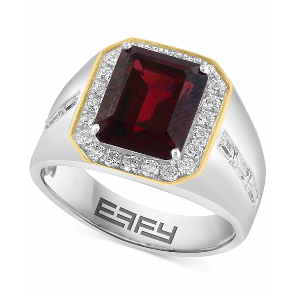 ե 쥯   ꡼ EFFY Men's Garnet (7-7/8 ct. t.w.) & Zircon (1-7/8 ct...