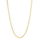 イタリアン ゴールド レディース ネックレス・チョーカー・ペンダントトップ アクセサリー Polished Solid Cable Link 18