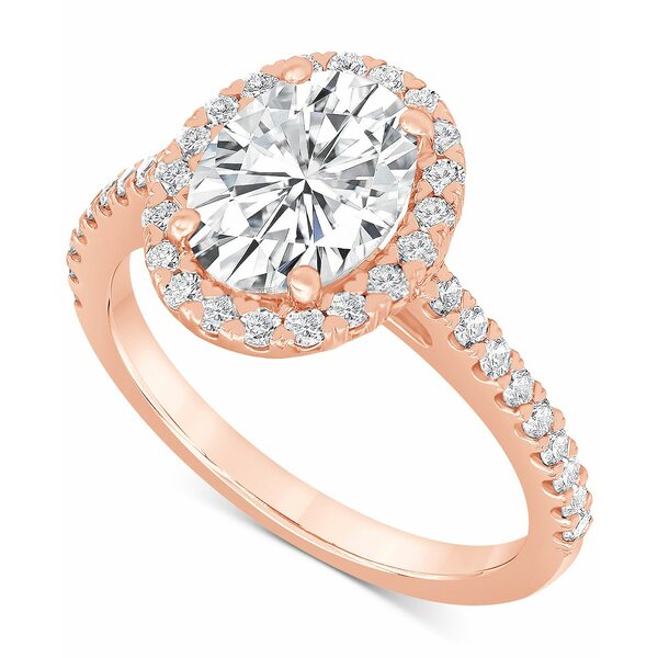 バッジェリーミシュカ メンズ リング アクセサリー Certified Lab Grown Diamond Halo Engagement Ring (2-1/2 ct. t.w.) in 14k Gold Rose Gold