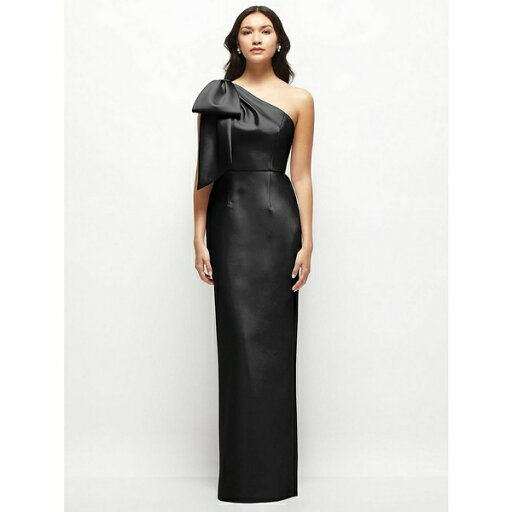 アルフレッド レディース ワンピース トップス Women's Over d Bow One-Shoulder Satin Column Maxi Dress Black アルフレッド レディース ワンピース トップス Women's Over d Bow One-Shoulder Satin Column Maxi Dress Black