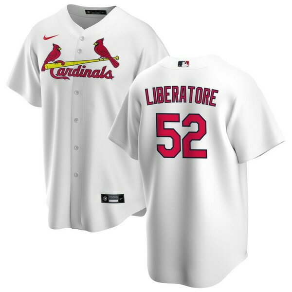 ナイキ メンズ ユニフォーム トップス St. Louis Cardinals Nike Home Replica Custom Jersey White