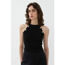 ノクチューン レディース カットソー トップス Women's Halter Neck Knit Top Navy blue