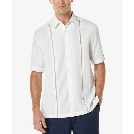 キューバベラ メンズ シャツ トップス Men's Pick Stitch Panel Short Sleeve Button-Down Shirt Bright White キューバベラ メンズ シャツ トップス Men's Pick Stitch Panel Short Sleeve Button-Down Shirt Bright White