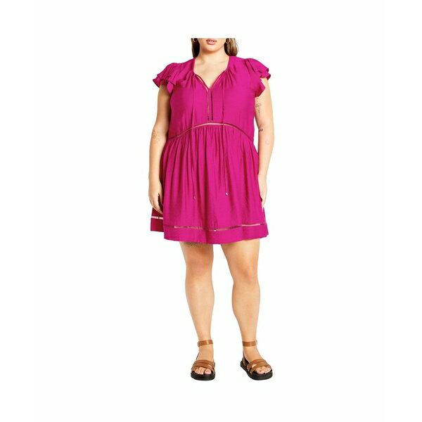 ƥå ǥ ԡ ȥåץ Plus Size Dallas Dress Sangria