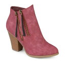 ジャーニーコレクション レディース ブーツ シューズ Women's Vally Double Zipper Bootie Wine
