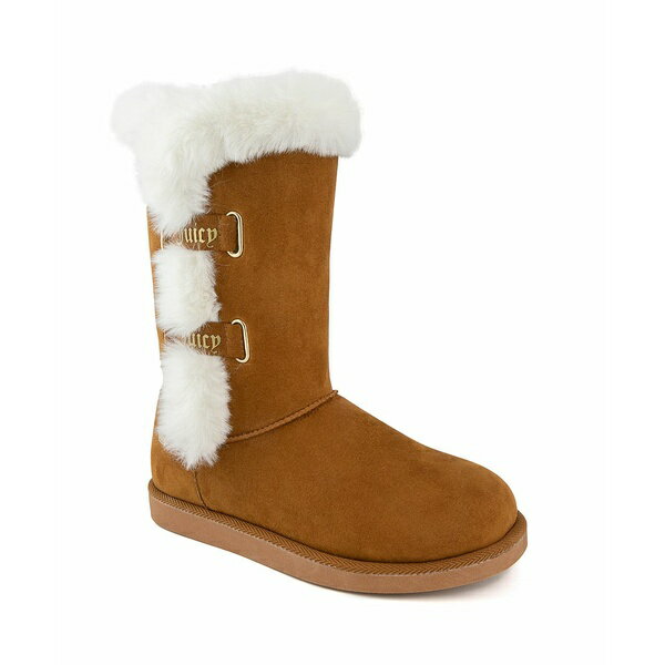 ジューシークチュール レディース ブーツ シューズ Women's Koded Faux Fur Winter Boots Cognac Micro
