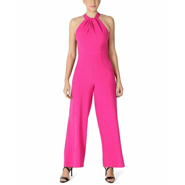 ジュリア ジョーダン レディース ワンピース トップス Twist-Front Halter Jumpsuit Fuchsia