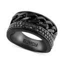 エフィー コレクション レディース リング アクセサリー EFFY® Men's Black Spinel Pavé Chain Link...