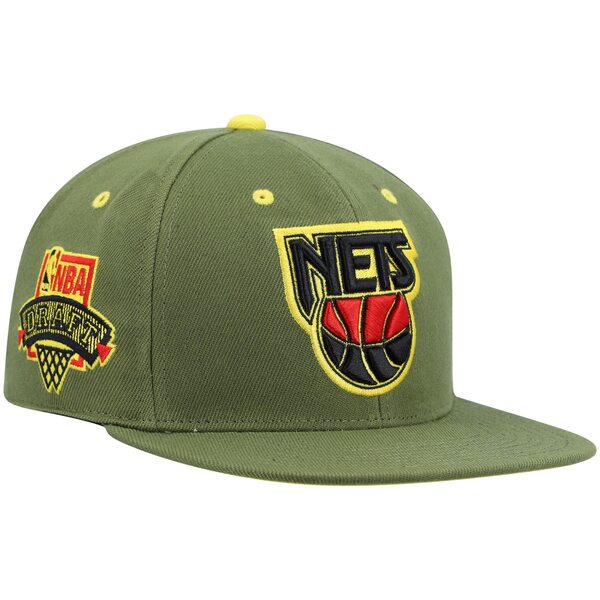 楽天astyミッチェル&ネス メンズ 帽子 アクセサリー New Jersey Nets Mitchell & Ness x Lids NBA Draft Hardwood Classics Dusty Fitted Hat Olive