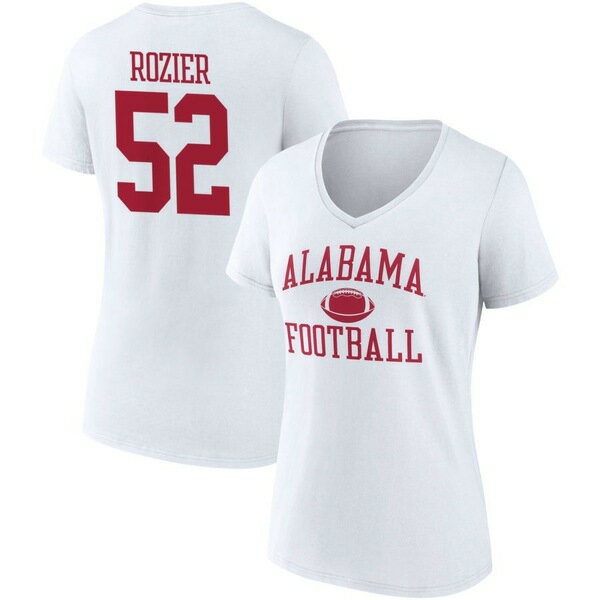 楽天astyファナティクス レディース Tシャツ トップス Alabama Crimson Tide Football Fanatics Branded Women's PickAPlayer NIL Gameday Tradition VNeck TShirt White