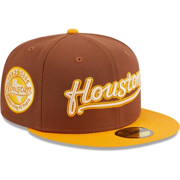 ニューエラ メンズ 帽子 アクセサリー Houston Astros New Era Tiramisu 59FIFTY Fitted Hat Brown