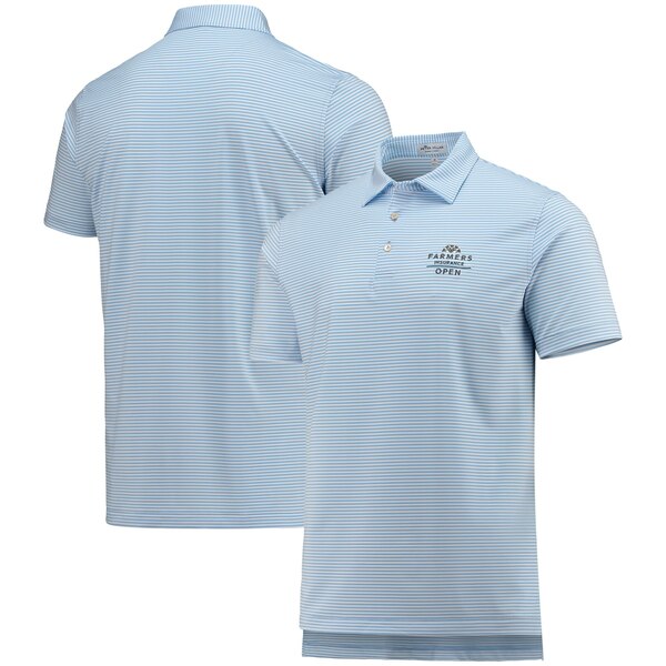 ピーター・ミラー メンズ ポロシャツ トップス Farmers Insurance Open Peter Millar Hales Performance Polo Light Blue/White