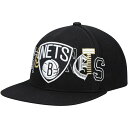 ミッチェル＆ネス ミッチェル&ネス メンズ 帽子 アクセサリー Brooklyn Nets Mitchell & Ness Hype Type Snapback Hat Black