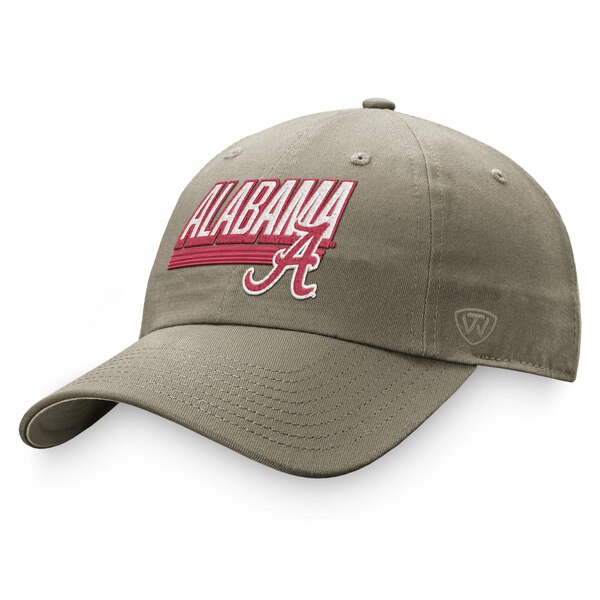 楽天astyトップ・オブ・ザ・ワールド メンズ 帽子 アクセサリー Alabama Crimson Tide Top of the World Slice Adjustable Hat Khaki